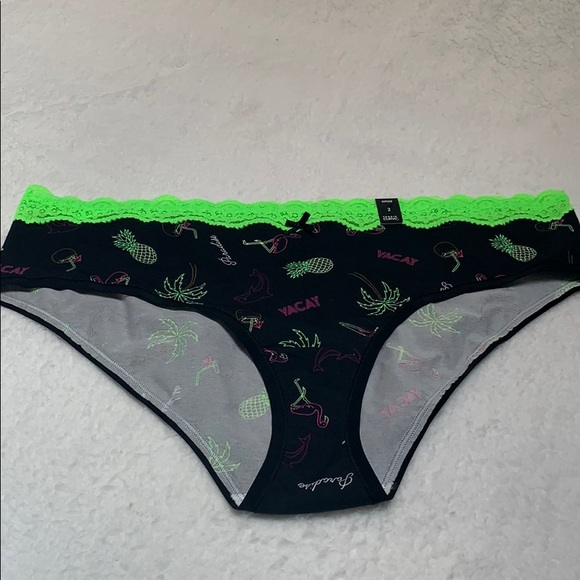 TORRID BLACK TROPICAL NEON GREEN WIDE LACE COTTON - Picture 3 of 8